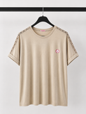 تیشرت زنانه کیمونو سرشانه گیپوری سایز بزرگ | پانوکا