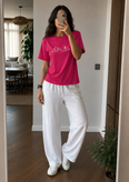 تیشرت زنانه پنبه طرح Cat