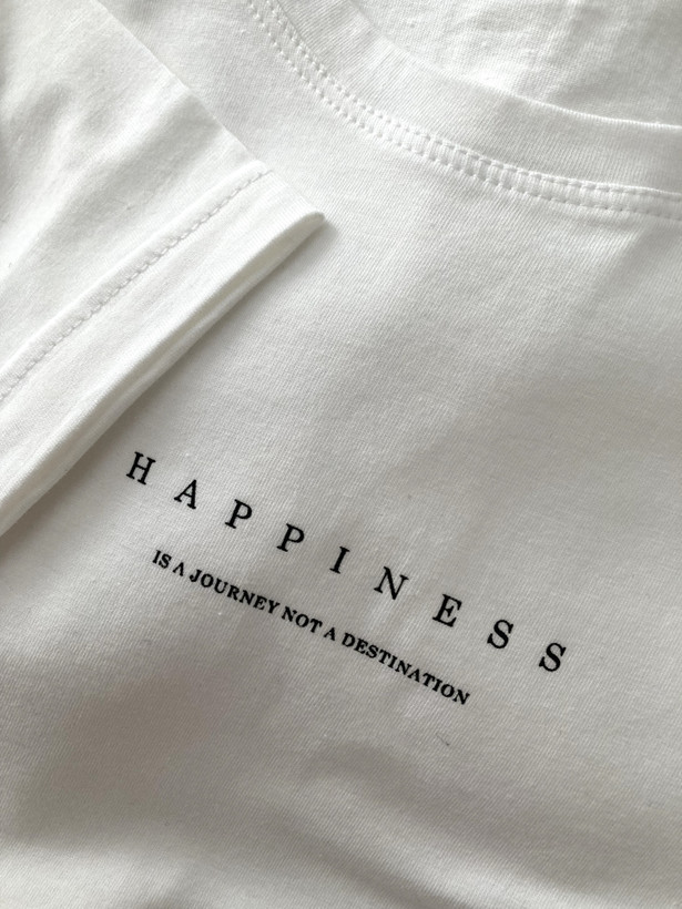 تیشرت زنانه قواره دار Happiness | پانوکا